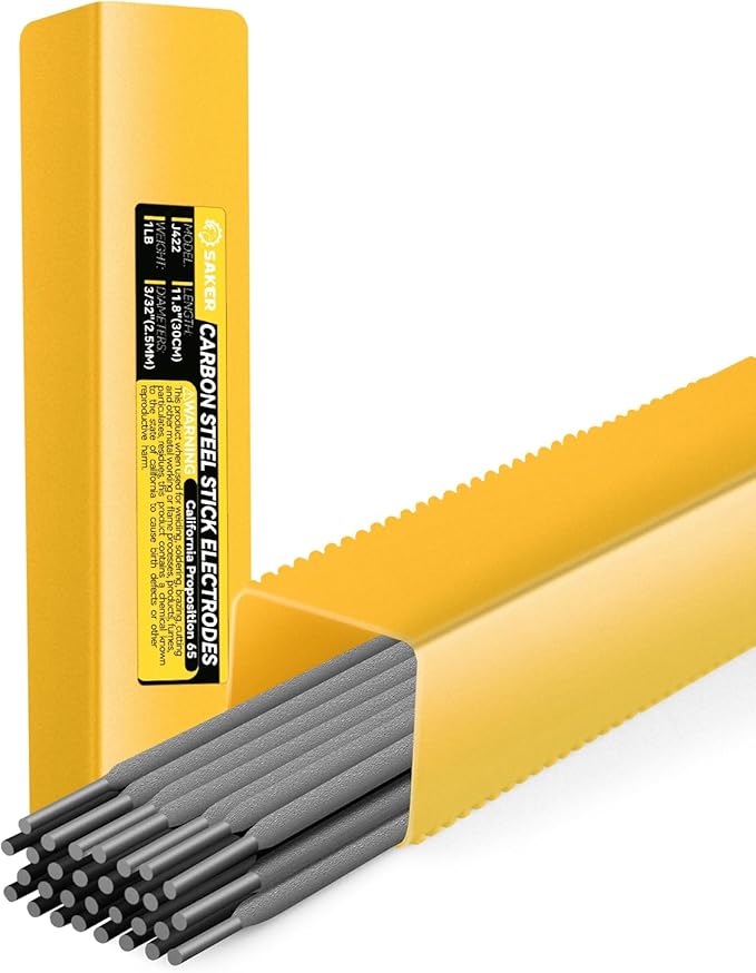 Saker E6013 Welding Rod 3/32'' 1-Pound Carbon Steel Stick Welding Electrodes