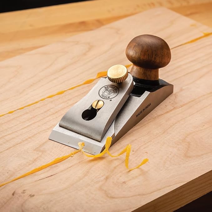 Rockler Bench Dog Small Chisel Plane - Durable Flush Plane w/Hardened Blade & Open Front - Precise Woodworking Tools for Trimming & Shaving - Perfect Craft Tools Kit w/Case
