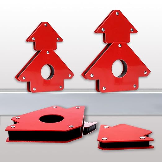 25LBS Welding Magnets Pack of 4 Welding Magnetic Holder Heavy Duty Magnetic Tools and Accessories for 45, 90, and 135 Degree Angles Super Strong Welding Magnets and Clamps