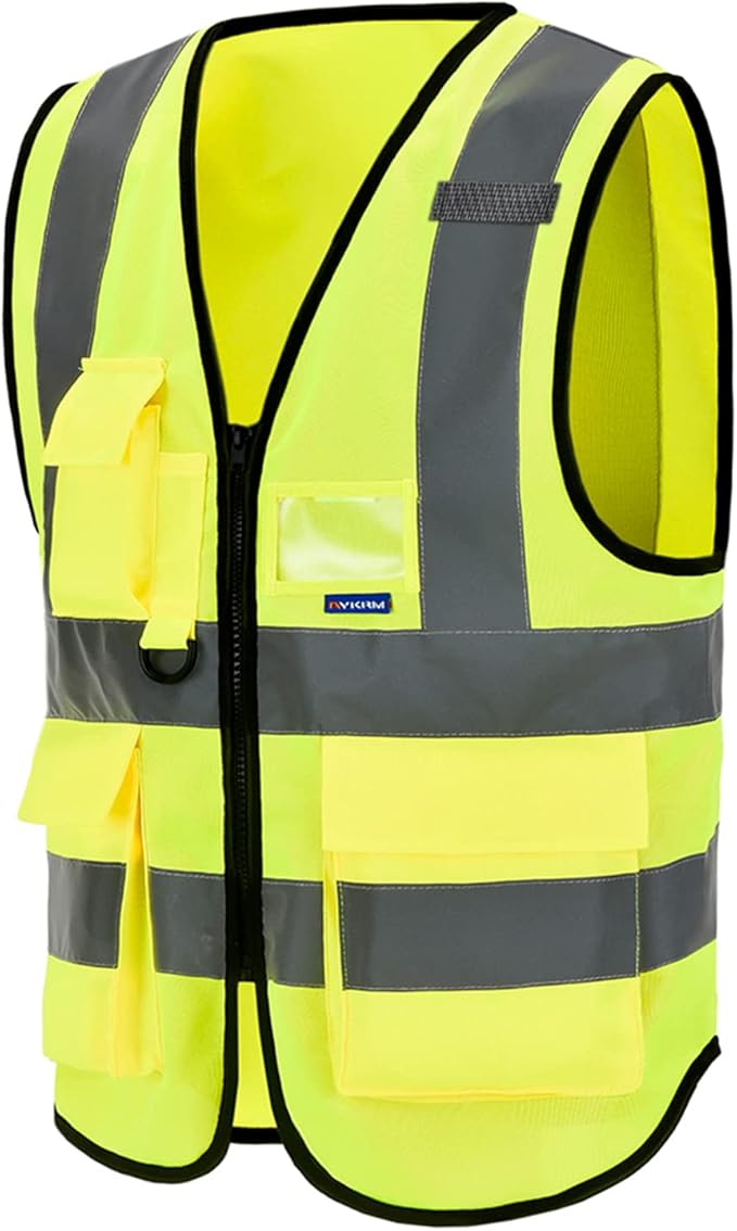 A-SAFETY 5 Pack High Visibility reflective Vest for men(XXXL)