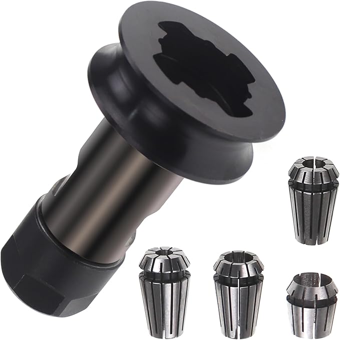 Angle Grinder Extension Shaft Set - 5/8"-11 Thread Electric Drill Conversion Collets Adapter for X-LOCK (1/8" 1/4" 3/8" 1/2" Collets 4PCS)