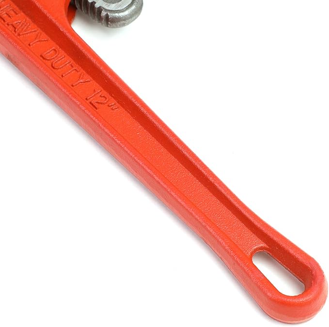 DNA MOTORING TOOLS-00077 Pipe Wrench - 1-3/4 in. Jaw Opening Steel Wrench w/Non-Slip Handle, Durable Enamel Finish