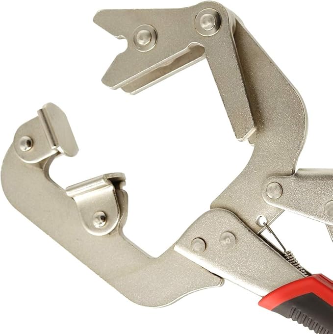 Monster & Master Welding Pipe Plier Clamp, Fast Release, C-Clamp Locking with Large V-Pads, 10 Inch, 1pcs, ATHUS-MM-WLP-S9