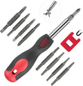 SUNHZMCKP 18-in-1 Screwdriver, Portable screwdriver set, Slotted/Philips/Pozi/Torx/Square Multi-Purpose Screwdriver and Magnetizer Demagnetizer with Storage bag