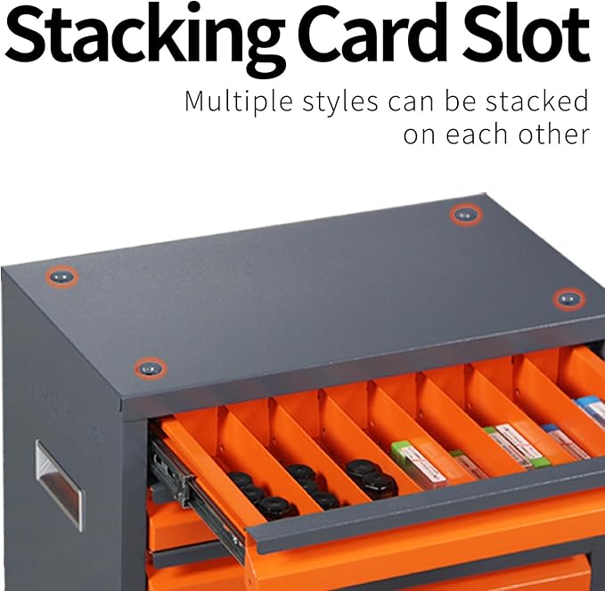 Drill Bit Dispenser Cabinet - 5 Drawers Drill Bit Organizer Cabinet | Drill Dispenser Organizer Cabinet Storage Size from 1/16" to 3/8" | Stackable Milling Cutter Storage Box for Drill Bit