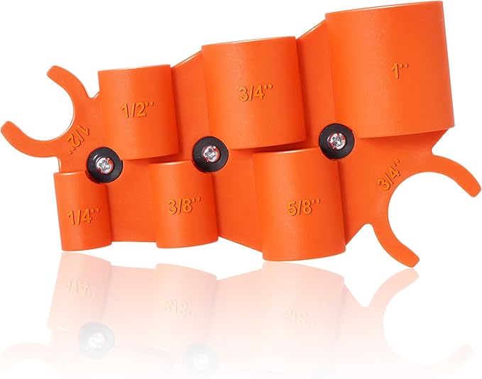 1/4" to 1" Pipe Depth Gauge Tool， Deburring Gauge Tool，for Push-to-Connect Plumbing Fittings on PVC, PPR, Brass, CPVC, PERT & Aluminum Pipes