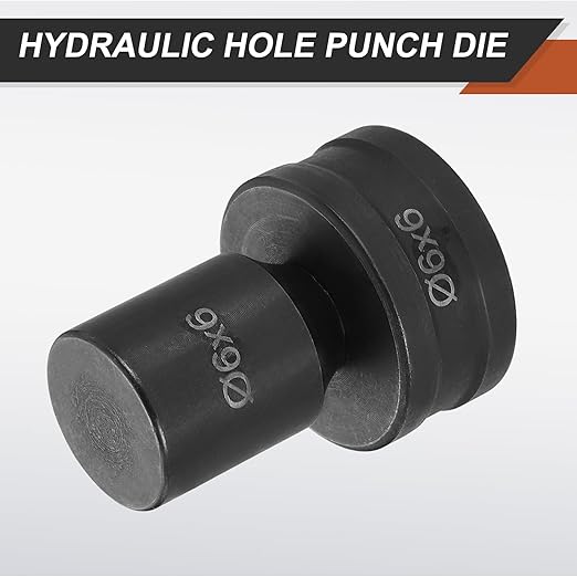 HARFINGTON Hydraulic Hole Punch Die 6x6mm Square Hole 40Cr Steel Electric Punching Kit for CH70 Electric Punching Machine, Black
