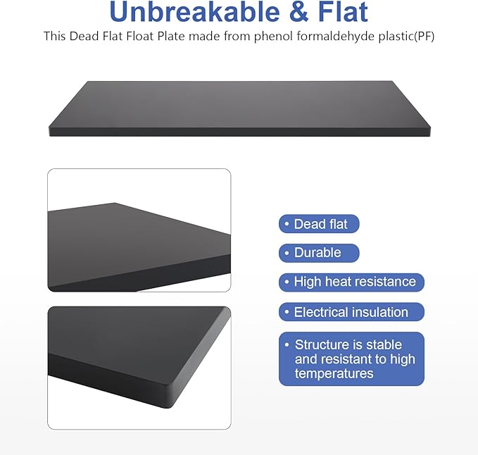 SCOTTCHEN Dead Flat Float Plate PF for Scary Sharp Sharpening System 11-3/4in x 5-1/16in x 8mm -1 Pack