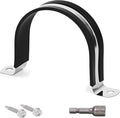 Pipe Clamps NPS 2-1/2 Inches （Φ74MM）- 304 Stainless Steel & Rubber Lining 10 Pack