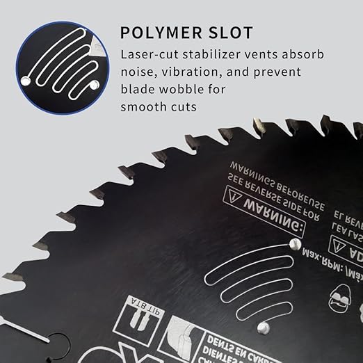 10 Inch 40T & 60T ATB Circular Saw Blades with 5/8 Inch Arbor for Miter/Table Saw, Combo Pack for General Purpose & Fine Finish Wood Cutting