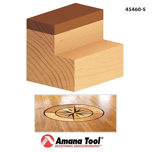Amana Tool - 45460-S Carbide Tipped Flush Trim Plunge Template 1/2 Dia x 1/4" Sh