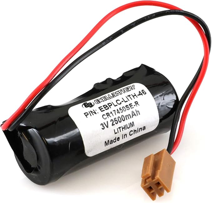 (5-Pack) Exell 3V PLC Lithium Computer Backup Batteries, Replaces A55DELTA, LIT5110, Leblonde CR17450E-R, Leblonde CR17450E-RL, Leblonde Model 77 CNC Router, Newark 25C3891