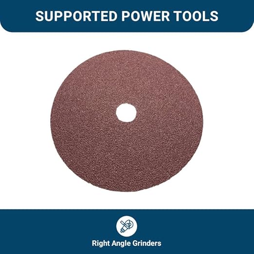 Benchmark Abrasives 7 Inch Sanding Discs Aluminum Oxide Resin Fiber Grinding Disc for Grinding, Stripping on Wood, Fiberglass, Steel, Metal, 7/8" Arbor Angle Grinder Sanding Disc, 25 Pack - 120 Grit