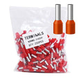 Fidioto AWG12 Wire Ferrules Terminals, 250pcs AWG12 Terminal Connector Wire Insulated Cord Pin Ends Terminals for Electric, Industrial, Chemical Industry, Power Control System, etc.
