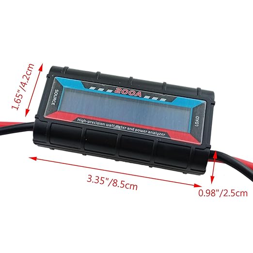 200A High Precision Power Analyzer Multi Meter, Watt Meter Tester for Measuring Voltage (V)/ Current (A)/ Power (W)/ Charge (Ah)/ Energy (Wh) -100V