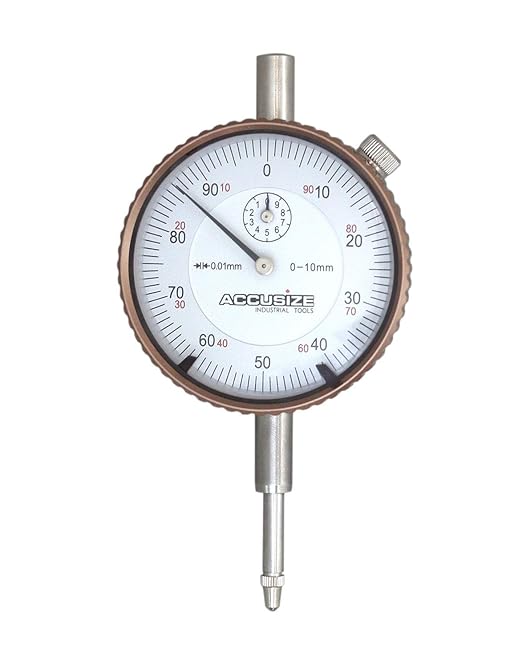 Accusize Industrial Tools 0-10 mm by 0.01 mm Metric Dial Indicators, P900-S001