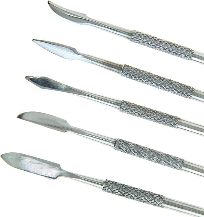 TAURISH 12-Piece Stainless Steel Wax Carver Tool Set, Double Ended Carving Kit for Dental Wax, Clay, Jewelry, Sculpting and Modeling