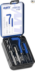 Orion Motor Tech Helicoil Thread Repair Kit, M10x1.25 Thread Repair Tool with HSS Drill Bit & 15 Thread Inserts, Metric Thread Repair Installation Kit for Rethreading Internal Threads with Carry Case