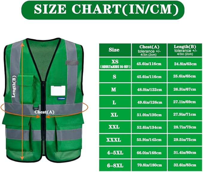 small womens safety vests green