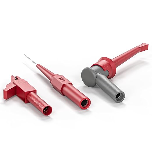 Goupchn 28PCS Multimeter Test Leads Kit with Alligator Clips Test Hook Clips Wire Piercing Probes Replaceable Precision Sharp Probes for Electrical Testing