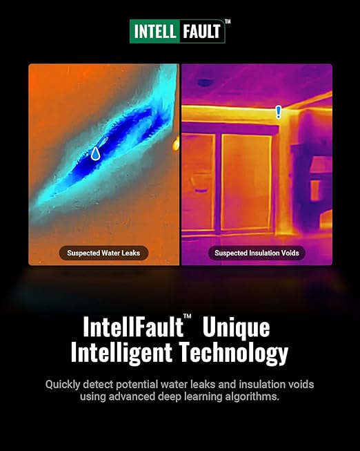 F2W Thermal Camera 256x192 IR Resolution, 640x480 Super Resolution Thermal Imaging Camera with IntellFault Intelligent Scene,3.2" Screen,25Hz,-4°F to 1022°F,App Image Transfer & PC Analysis, Case