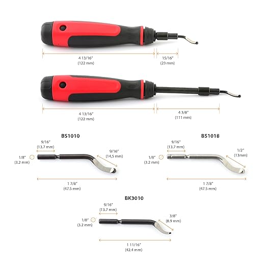 AFA Tooling - Extendable Neck Deburring Tool with 3 Extra Swivel Blades - Works on Metal, Resin, PVC Pipes, Copper, Plastic and 3D Printed Edges - Plumbing & 3D Printing Burr Removal Reamer Tool
