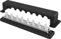 Iztoss 12 V Bus Bar Terminal Block 8 x 3/8"(M10) Terminal Studs,Battery Bus Bar Max 600 V AC 48 V DC Positive & Negative Battery Distribution Block for Battery Marine RV Truck