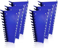 ALOANES 78-Slot Metal Wrench Organizer, Heavy Duty Wrench Organizer Tray for Tool Box, Professional Fit SAE & Metric Wrench Storage, 6 Pack Wrench Holders(Blue)