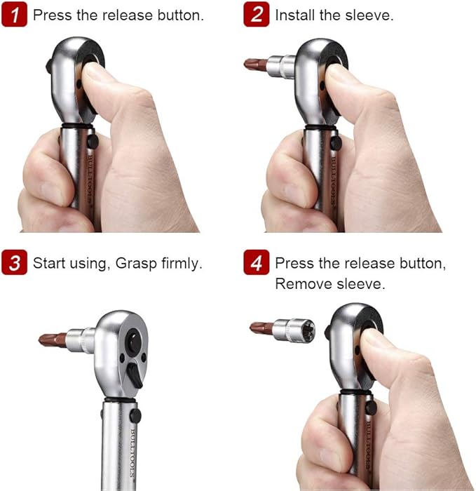 1/4-inch Drive Dual-Direction Click Torque Wrench (20-200in.lb / 2.26-22.6Nm) 90-tooth High Accuracy Torque Wrench