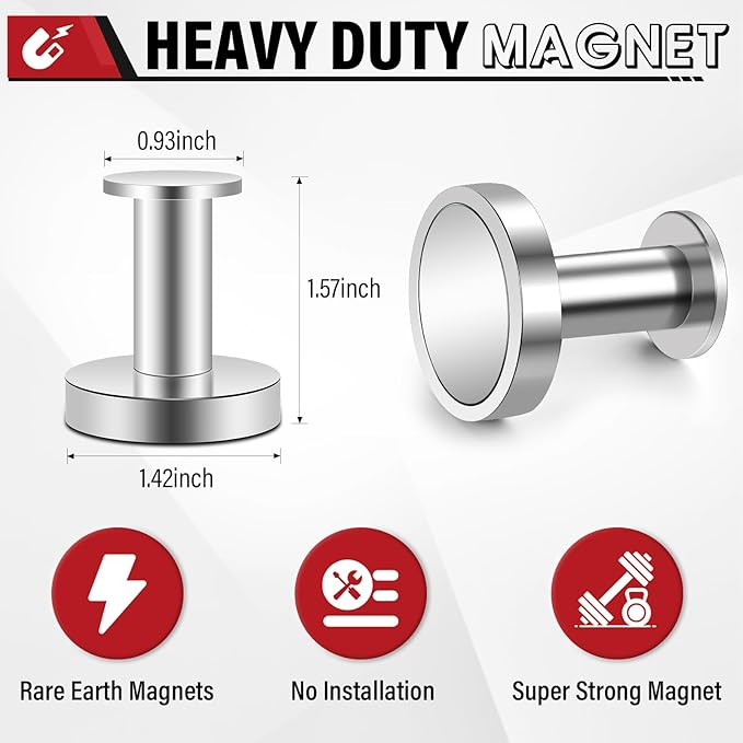 Cruise Essentials - 150Lb Heavy Duty Magnetic Hooks for Cabins, Garage & Grill - 4Pcs