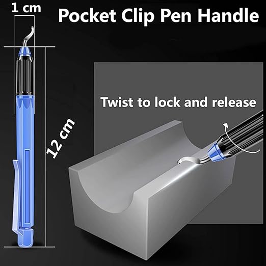Deburring Tool with 2 Handles and 20 Pcs High Speed Steel Blades, Burr Remover Hand Tool for Resin, Plastics, Copper Pipes, PVC, and 3D Printing Works, Edge Burr Removing Tool