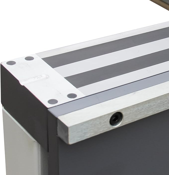 KAKA INDUSTRIAL Magnetic Sheet Metal Brake,48-Inch Electro Metal Brake Bender, 6-Ton 16-Gauge Box and Pan Brake, 220V Single Phase with Foot Pedal Control Siding Brake, Includes Clamp Bars EB-4816B