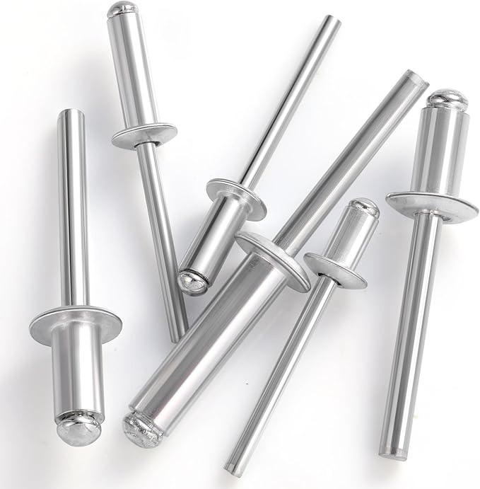 (120Pcs) 3/16" x3/4" Aluminum Blind Rivets, 4.8 x 19mm Pop Rivets,Rivets for Metal,Silver-(VG10111)