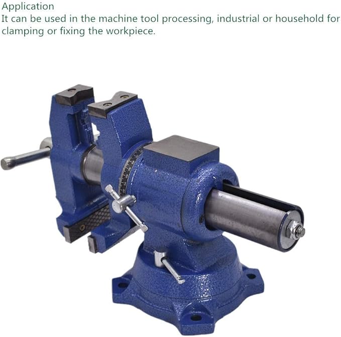 findmall Multipurpose Heavy Duty Multi-Jaw Vise with Swivel Base and Head for Clamping Fixing Equipment - 360-Degree Rotation, Home or Industrial Use (5 inch)