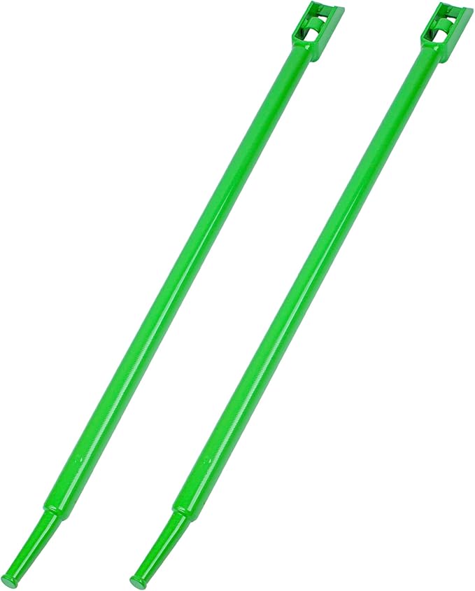 Winch Bar, Combination Winch Bars with Square Head for Flatbed Trailer Winches and Trucks, Painted Carbon-Steel Construction Winch Bar with No-Slip Handle, 2 Pack (Green)