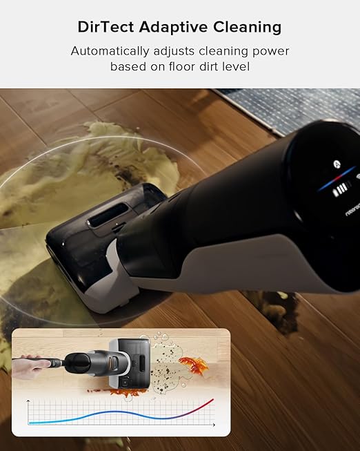 roborock F25 Wet Dry Vacuum Cleaner, Cordless Vacuum Mop All in One with 20000Pa, 194°F Hot Air Flash Drying & Hot Water Self Cleaning, Zero-Tangle Wet Mop Cleaner for Hard Floor, 180° Lie Flat