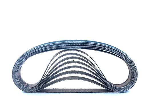 3/8 x 13 Inch Sanding Belts - Starcke Premium 40 Grit Blue Zirconia Cloth Belt Sanders for Woodworking, Metal, Composites & Aluminum, Autobody Sandpaper Belts, Narrow Air File Belt Sanding - 30 Pack