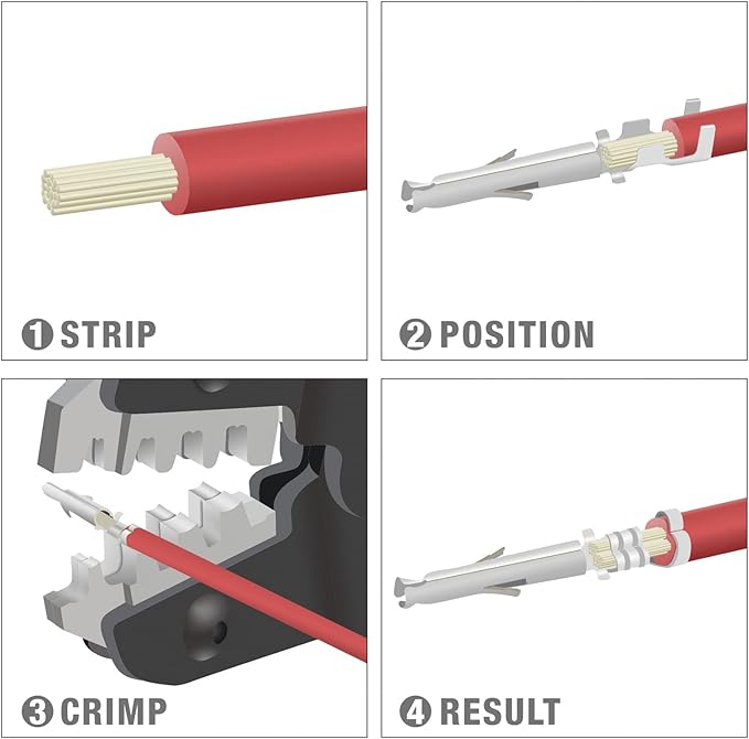 iCrimp SN-2549 Ratcheting Wire Crimping Tools for JST ZH 1.5mm, PH 2.0mm, XH 2.5mm, VH 3.96mm, JWPS 4.0mm Pitch, Dupont 2.54mm Pitch Open Barrel Terminals, AWG28-18 (0.08-1.0mm²)