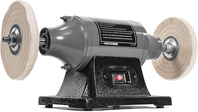 XtremepowerUS 6-Inch Electric Polisher Benchtop Buffer Grinder Motor Polishing Grinder Machine Dual Buffer