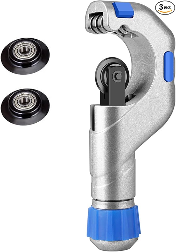 Pipe Cutter, （Contains 2 cutting blades）Tubing Cutter Tool, Copper Pipe Cutter Tool 3/16" to 2" Outer Diameter, for cutting copper pipes, stainless steel pipes, aluminum pipes and PVC pipes