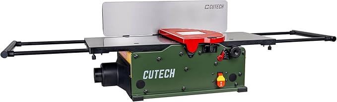 401120HI-IF 12-Inch Spiral Cutterhead Benchtop Jointer with Cast Iron Tables, 24 TC Inserts, Extra Large 24" x 6" Cast Iron Fence, Additional 8½" Fence Enhancement Brackets, and a 12-amp Motor