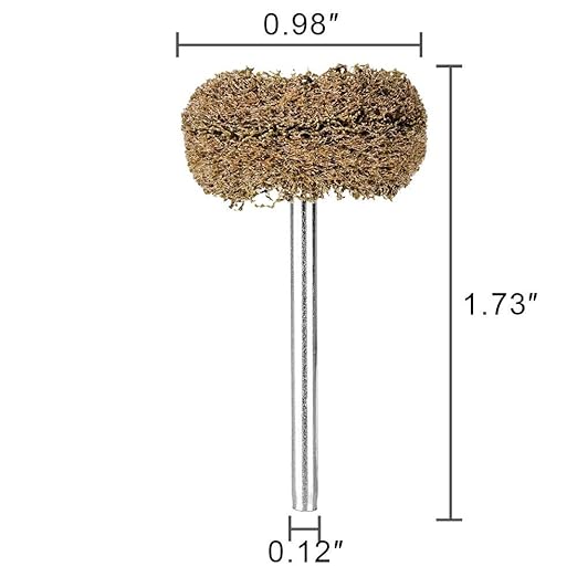 Rocaris 100 Pack Abrasive Wheels, 1" (25mm) Abrasive Buffing Polishing Wheels Burr for Rotary Tools-1/8(3mm) Shank