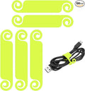 PATIKIL Cable Tags Flexible Cable Management Labels Cord Identification Tags, Wire Cord Markers for USB Computer Phone Charger Power - 100Pcs (Fluorescent Green)