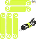 PATIKIL Cable Tags Flexible Cable Management Labels Cord Identification Tags, Wire Cord Markers for USB Computer Phone Charger Power - 50Pcs (Fluorescent Green)