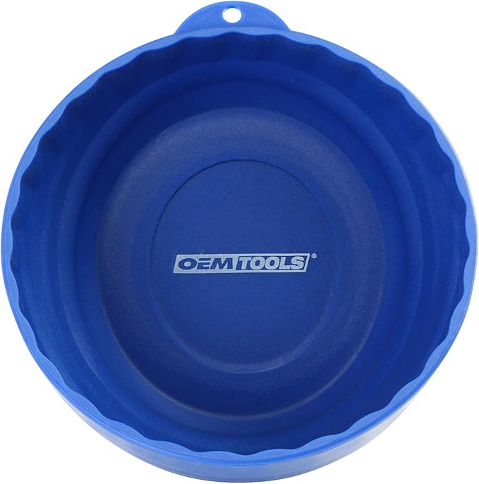 OEMTOOLS 25334 Blue Magnetic Nut Cup, Curved Magnetic Parts Tray Holds Up to 5 Pounds, Attaches To Metal Surfaces, Multi-Use Nuts And Bolts Organizer Made From Durable ABS Plastic