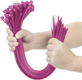 XINGO Pink 24 Inch Zip Ties Heavy Duty 100 Pack, 200 LBS Ultra Strong Plastic Wire Ties, Large Cable Ties Extra Long Tie Wraps, Indoor and Outdoor UV Resistant