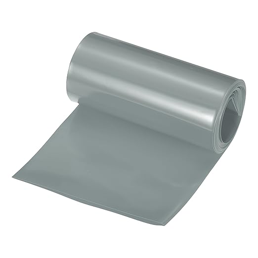 MECCANIXITY Battery Wrap PVC Heat Shrink Tubing 60mm Dia 95mm Flat 10 Feet(3meters) Silver Gray Good Insulation for Battery Pack