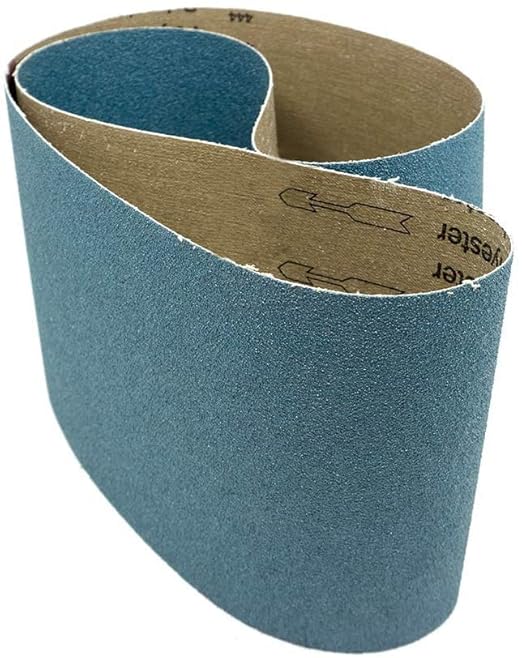 Benchmark Abrasives 6 x 48 Inch Sanding Belts with Zirconia Grains, Sand Paper for Metal Grinding, Sanding, Knife Polishing, Surface Blending Belt Sander Paper Belt for Woodworking (2 Pack), 24 Grit