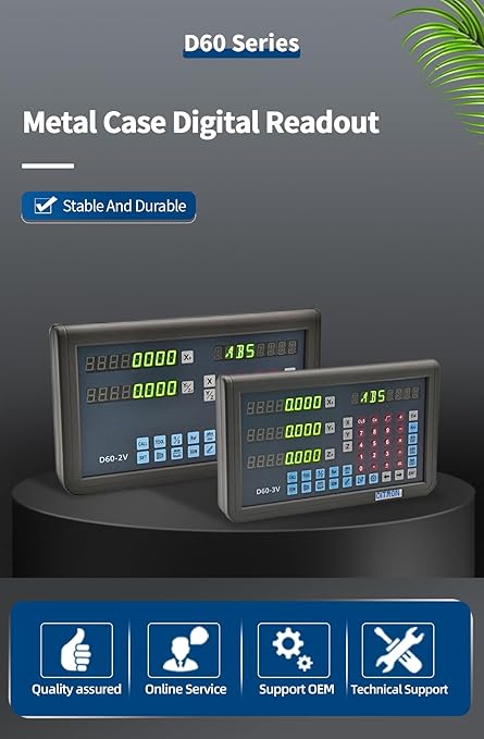 3 Axis DRO Digital Readout for Bridgeport Machine 9X42 Table Set,Linear Glass Scale DRO for Milling Machine 320mm 420mm 770mm 5um Resolution