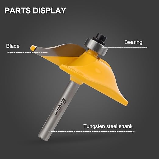1PCS 1/4" Shank 2-1/2" Diameter Raised Panel Cabinet Door Making Router Bit Woodworking Tools Door & Window Router Bit